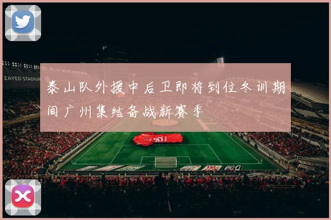 泰山队外援中后卫即将到位冬训期间广州集结备战新赛季